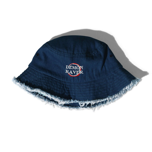 Demon Raver - Distressed Bucket Hat - BERRR SHOP