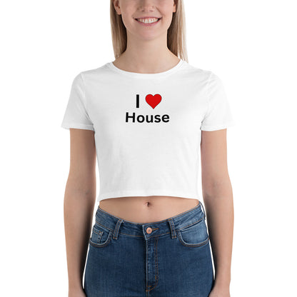 I ♥ House - Crop Top (White)